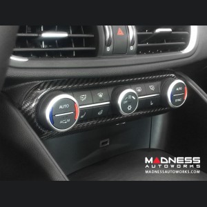 Alfa Romeo Stelvio Air Conditioning Dash Bezel - Carbon Fiber - Pre '20 - RHD